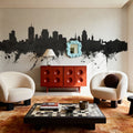 Quebec Canada Skyline Black & White Mural Wallpaper - room preview 02