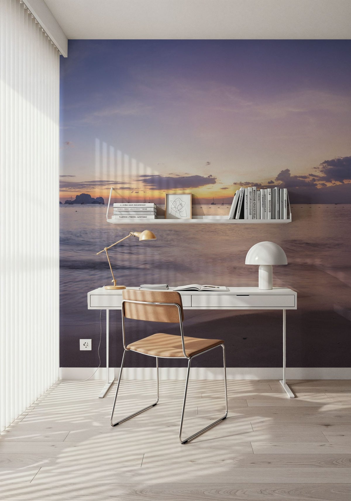 Paradise Cove Sunset Mural Wallpaper - room preview 02