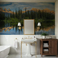Two Jack Lake Trees Mural Wallpaper - room preview 02