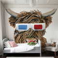 Movie Cow Popcorn Mural Wallpaper - room preview 02