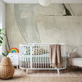 Whisper Abstract Cream Crop Mural Wallpaper - room preview 02