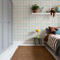 Harvest Plaid Mural Wallpaper - room preview 02