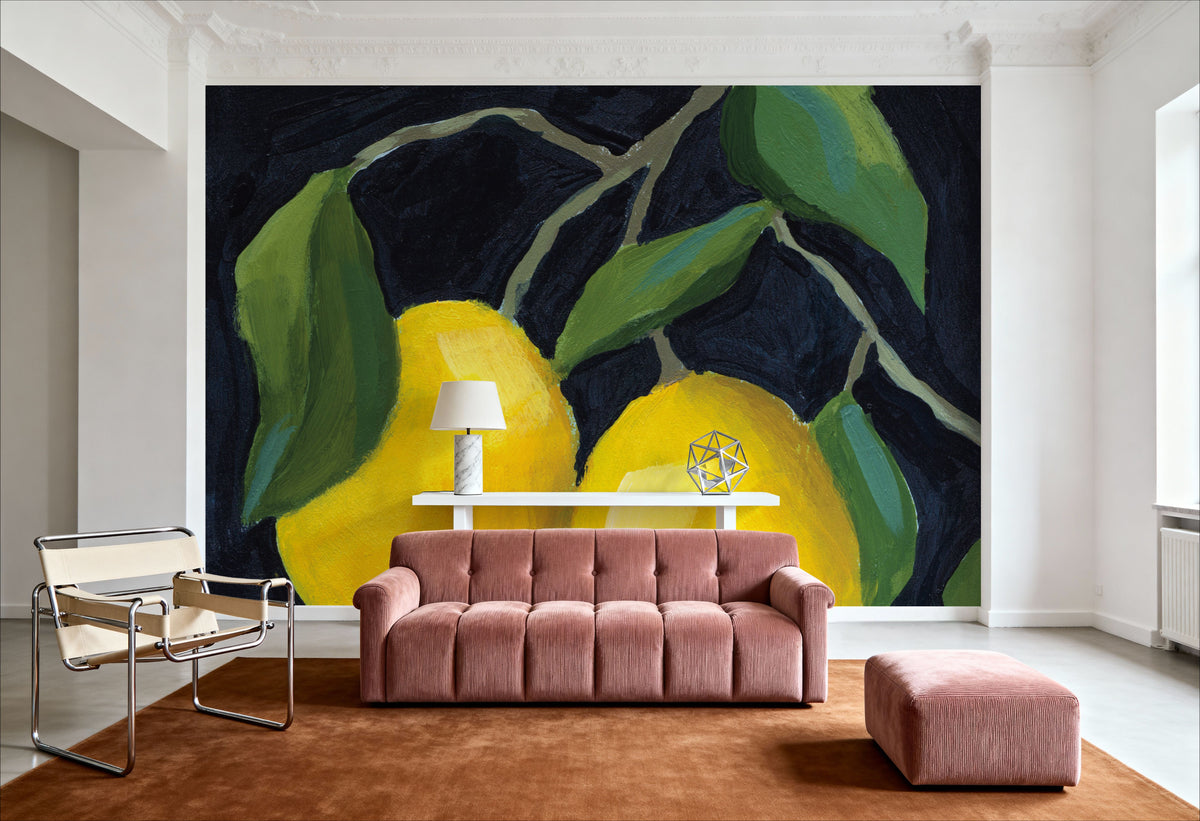 Two Lemons Mural Wallpaper - room preview 02
