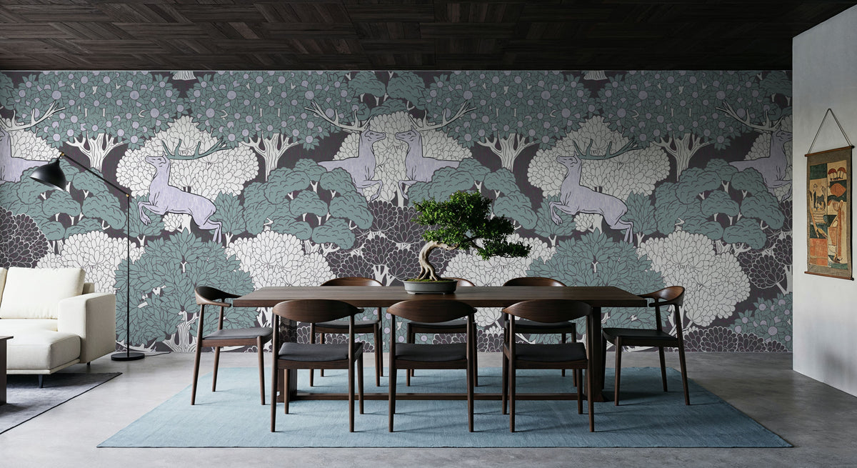 Dancing Deers Mural Wallpaper - room preview 02