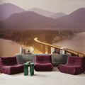 Golden Bridge Serenity Mural Wallpaper - room preview 02