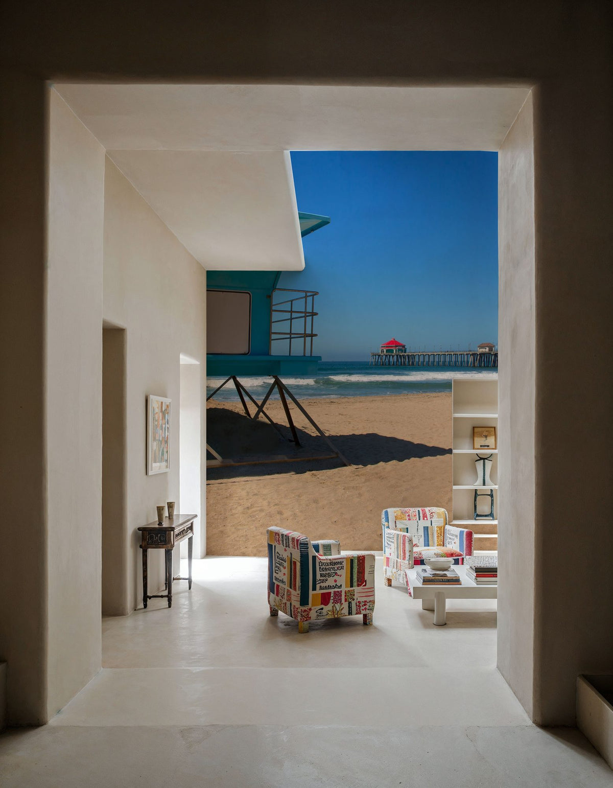 Huntington Beach Mural Wallpaper - room preview 02