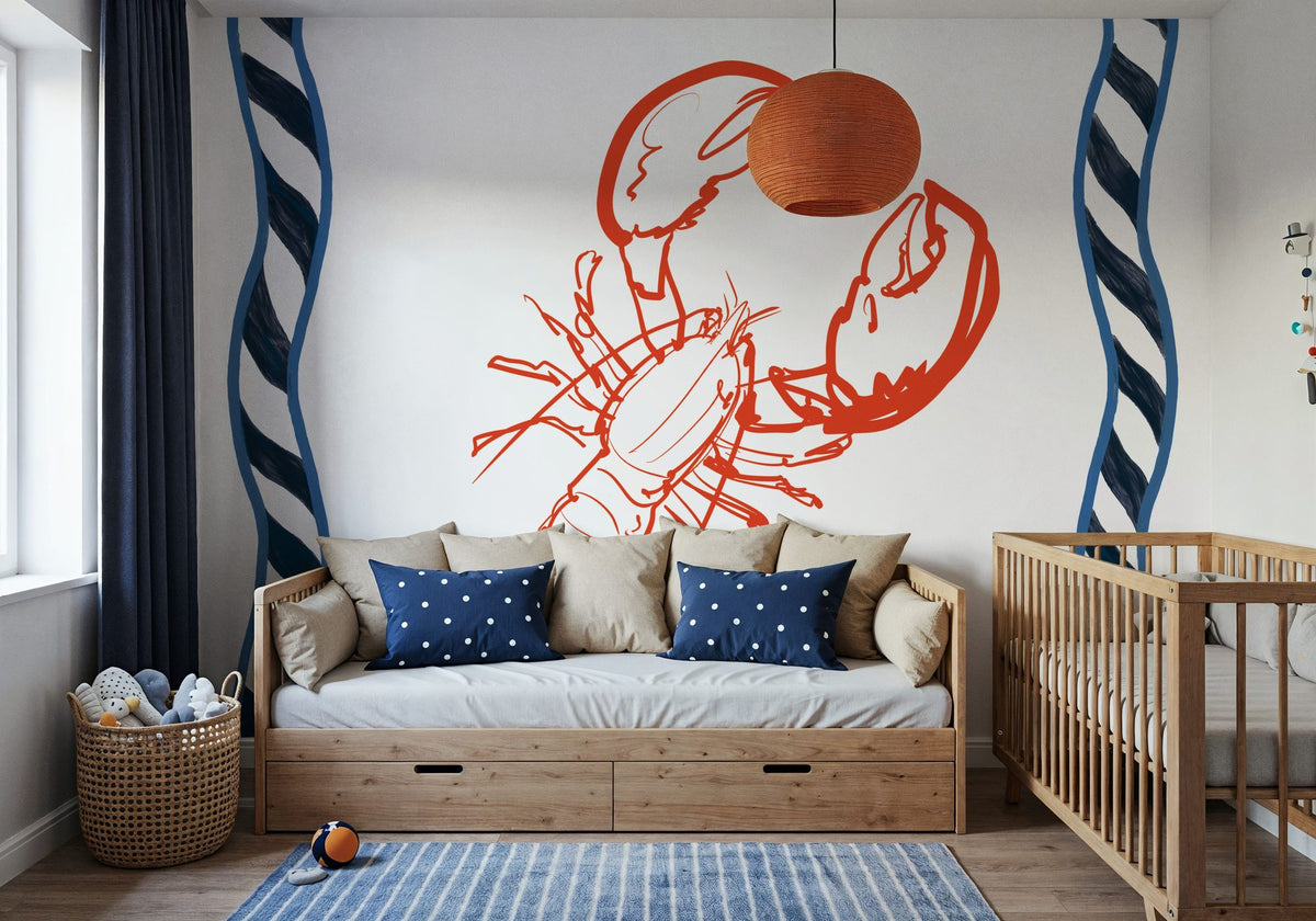 Sea Doodles III Mural Wallpaper - room preview 02