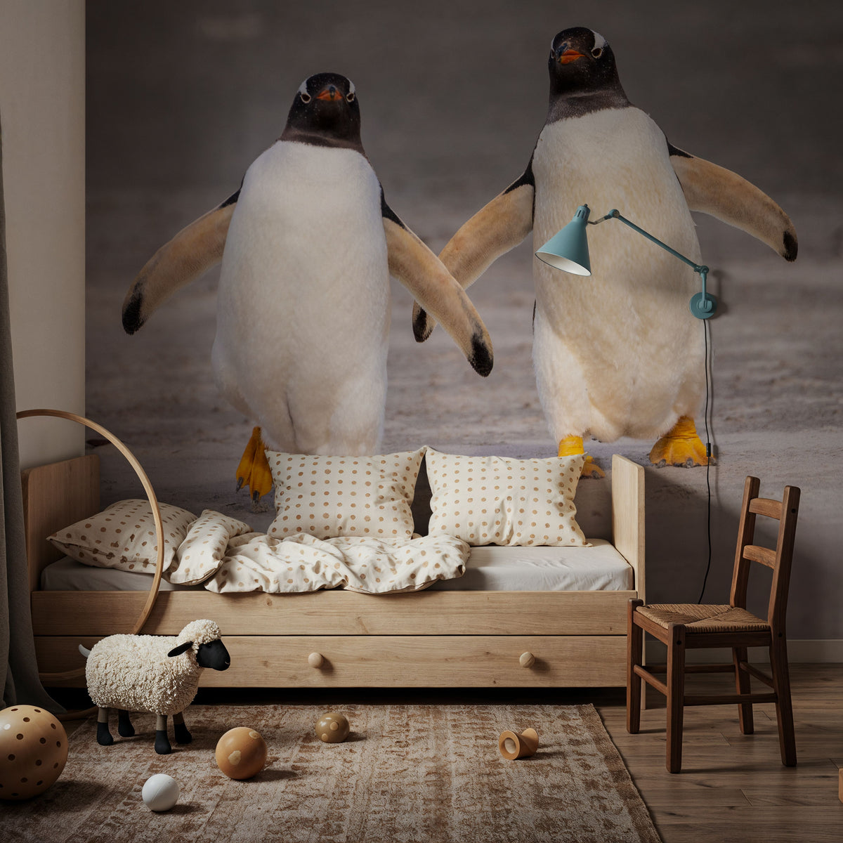 Penguin Promenade Mural Wallpaper - room preview 02