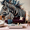 Ethereal Zebra Mural Wallpaper - room preview 02