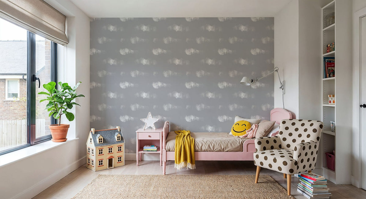 Cloudy Marks Mural Wallpaper - room preview 02