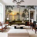 Tropical Sunset Vista Mural Wallpaper - room preview 02