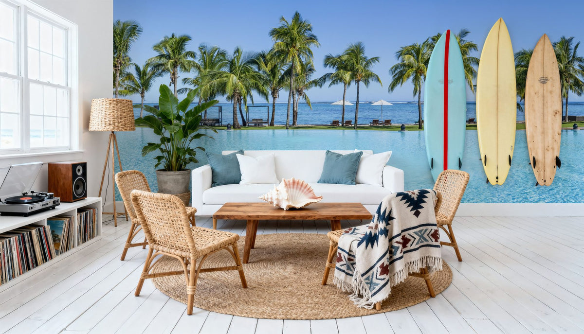 Infinity Beach Mural Wallpaper - room preview 02