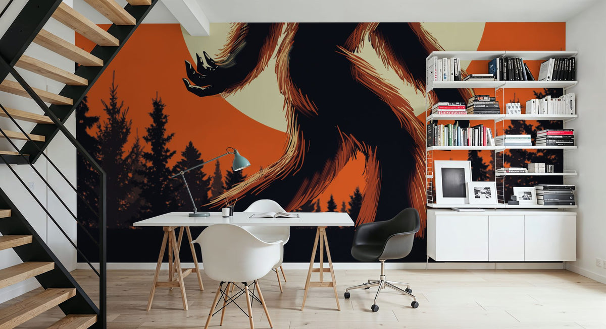Bigfoot Lake Front Mural Wallpaper - room preview 02
