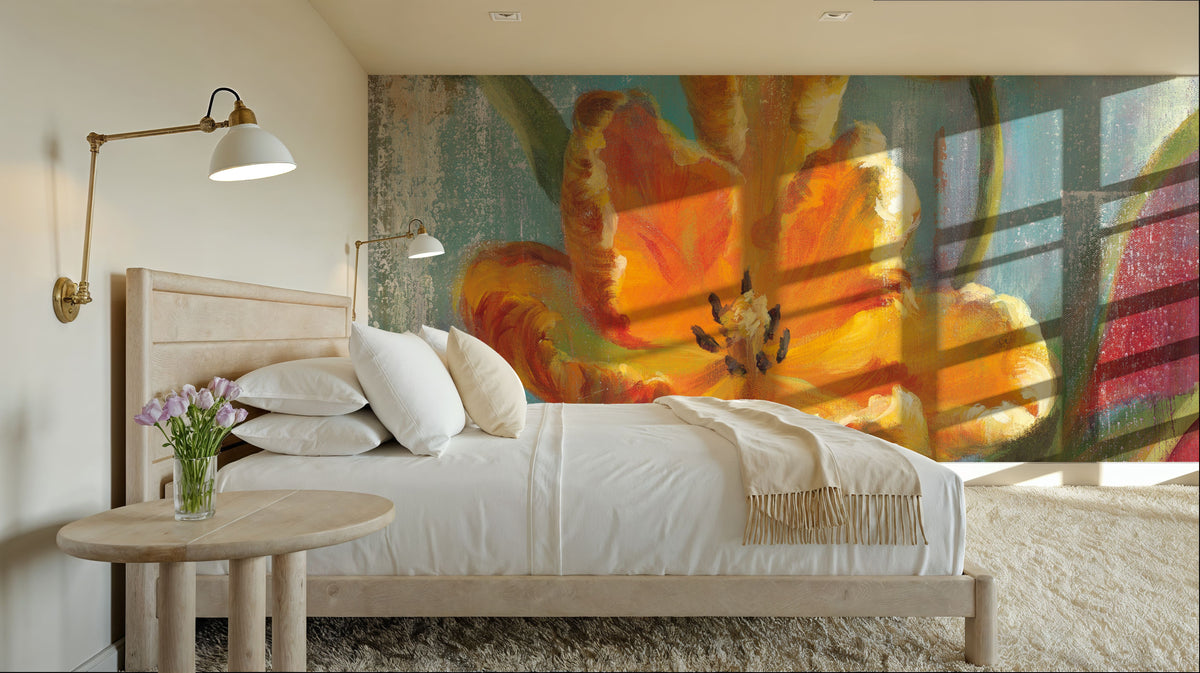 Parrot Tulips I Mural Wallpaper - room preview 02