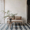 White Plaster Mural Wallpaper - room preview 02