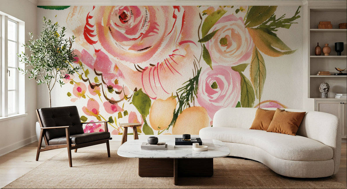 Floral Fantasy II Mural Wallpaper - room preview 02