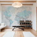 World Map Cities - Jabulani Mural Wallpaper - room preview 02