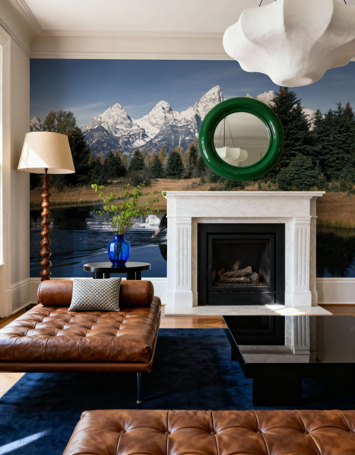 Mountain Moose Serenity Mural Wallpaper - room preview 02