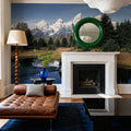 Mountain Moose Serenity Mural Wallpaper - room preview 02