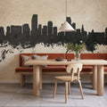 Miami Florida Skyline Concrete Mural Wallpaper - room preview 02