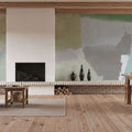 Spring Green Abstract Mural Wallpaper - room preview 02