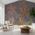 Colorful Jungle, Purple Mural Wallpaper - room preview 02