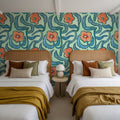 My Flower Green Mural Wallpaper - room preview 02