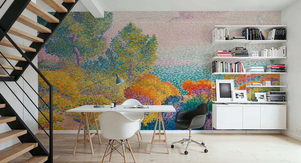 Two Women by the Shore, Mediterranean Mural Wallpaper - room preview 02