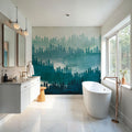 Mountainscape Blue Mural Wallpaper - room preview 02