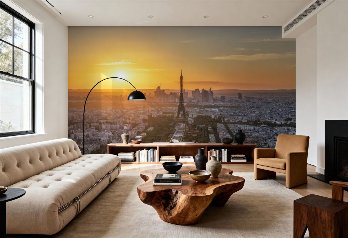 Paris Sunset Mural Wallpaper - room preview 02