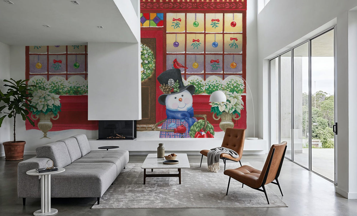 Main Street Christmas III Mural Wallpaper - room preview 02