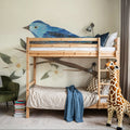 Blue Paper Bird Mural Wallpaper - room preview 02