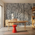 Silver Birch Symphony Mural Wallpaper - room preview 02