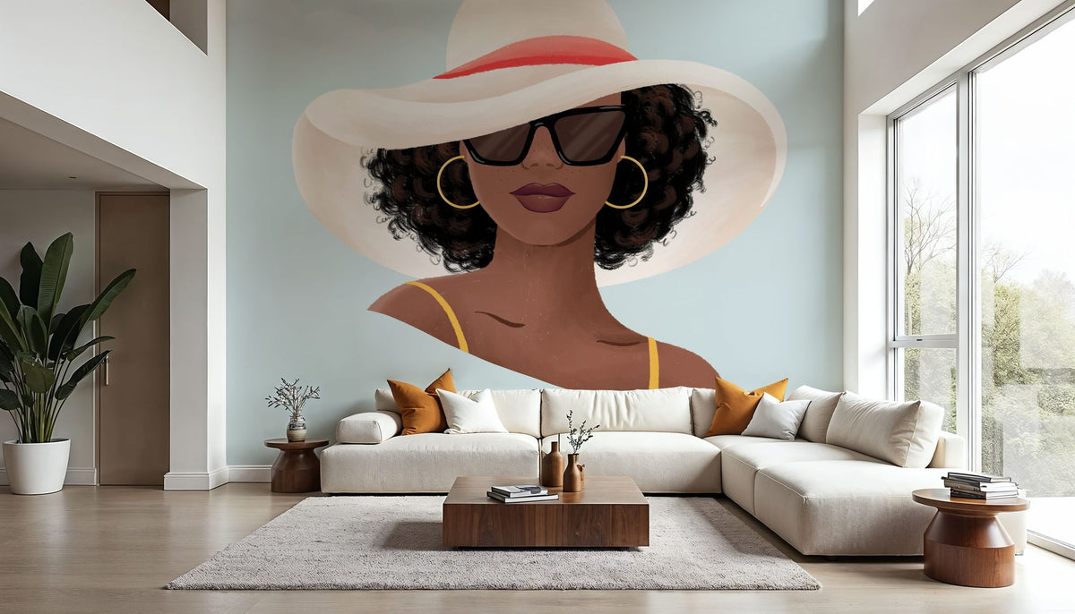 Beach Girl I Mural Wallpaper - room preview 02