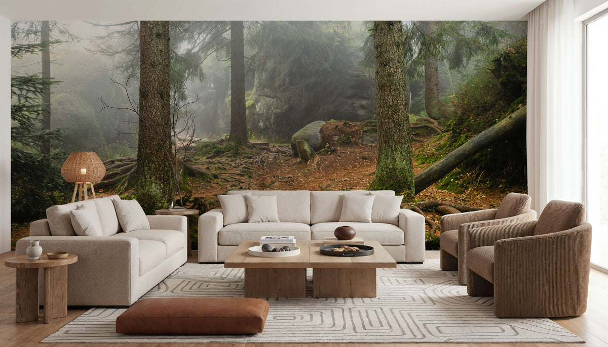 The Bear Trail Mural Wallpaper - room preview 02