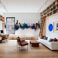 Torquay England Skyline Blue & Bronze Mural Wallpaper - room preview 02