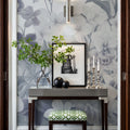 The Tenderness of Orchids, Ice Blue Mural Wallpaper - room preview 02