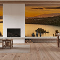 Emerald Sunrise Mural Wallpaper - room preview 02