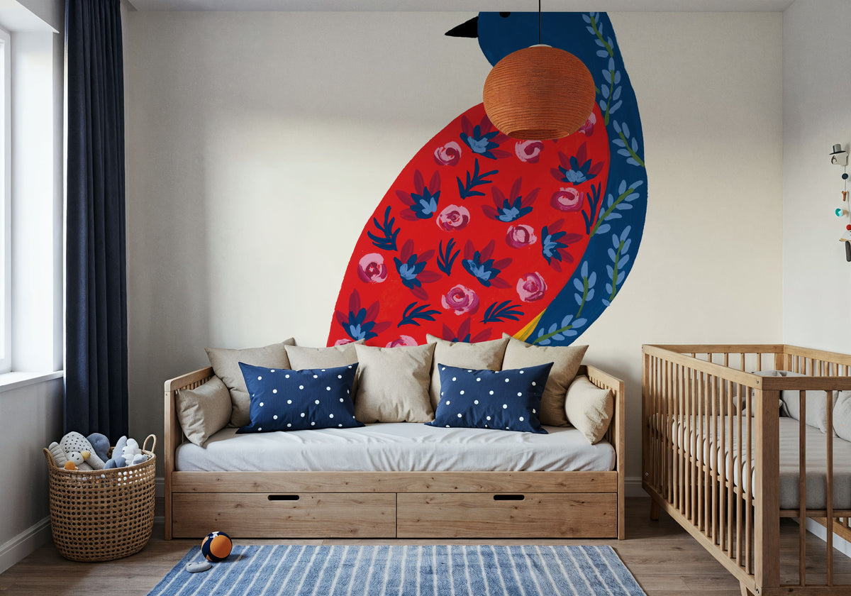 Blooming Bird IV Mural Wallpaper - room preview 02