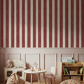 Sino Vertical Lines, Red Mural Wallpaper - room preview 02