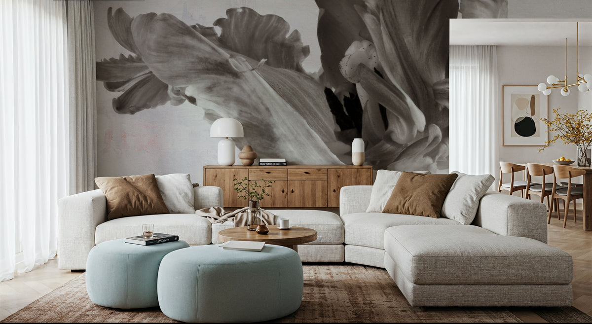 Sepia Tulip III Mural Wallpaper - room preview 02