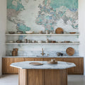 World Map Cities - Ruben Mural Wallpaper - room preview 02