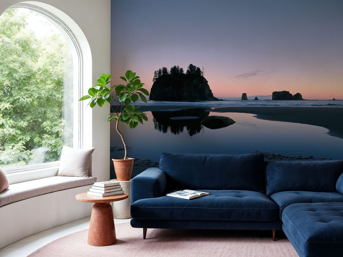 Tidal Pool Sunsets Mural Wallpaper - room preview 02