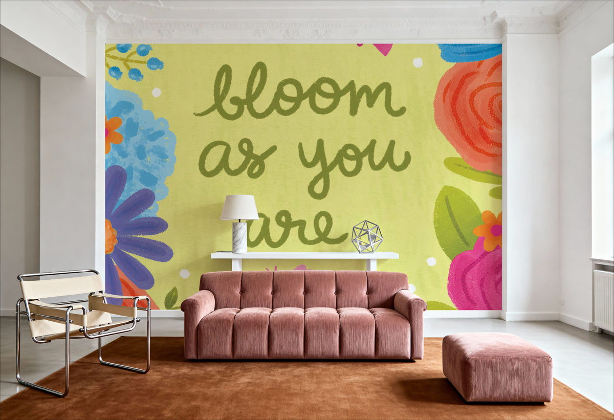 Bloom As You Are Mural Wallpaper - room preview 02
