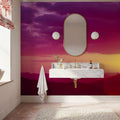 Magenta Twilight Peaks Mural Wallpaper - room preview 02