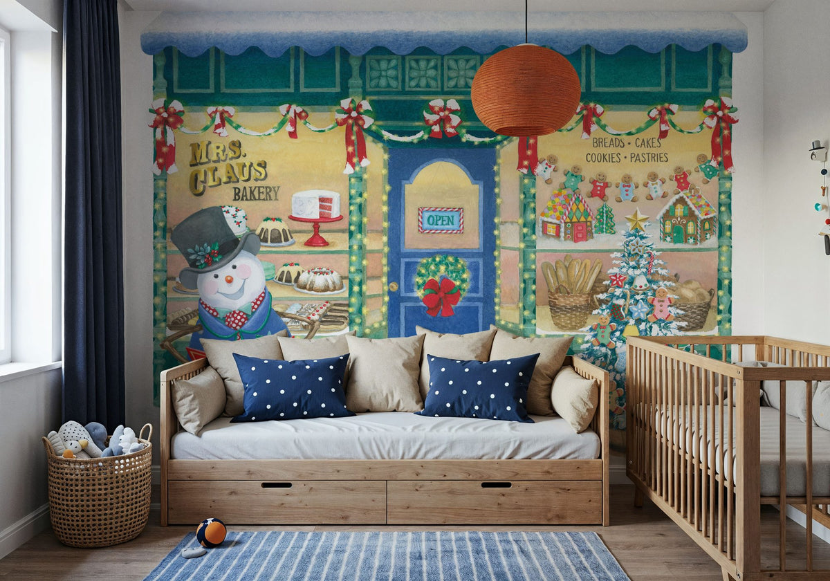Main Street Christmas I Mural Wallpaper - room preview 02