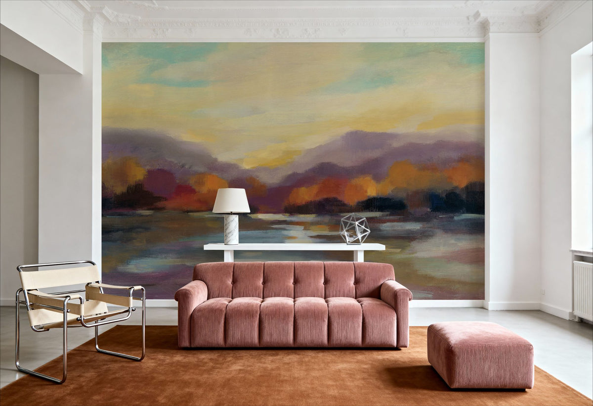 Fall Sunset Mural Wallpaper - room preview 02