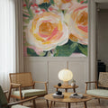Spring Blooms in Striped Vase II Mural Wallpaper - room preview 02