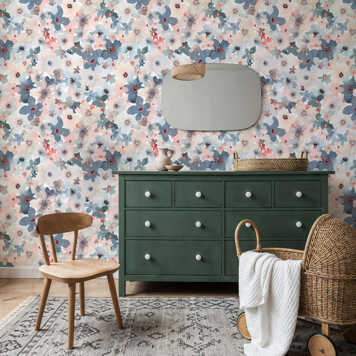 Wildflower Meadow Mural Wallpaper - Neutral Tone - room preview 02