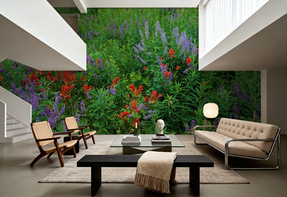 Yellowstone Wildflower Mural Wallpaper - room preview 02